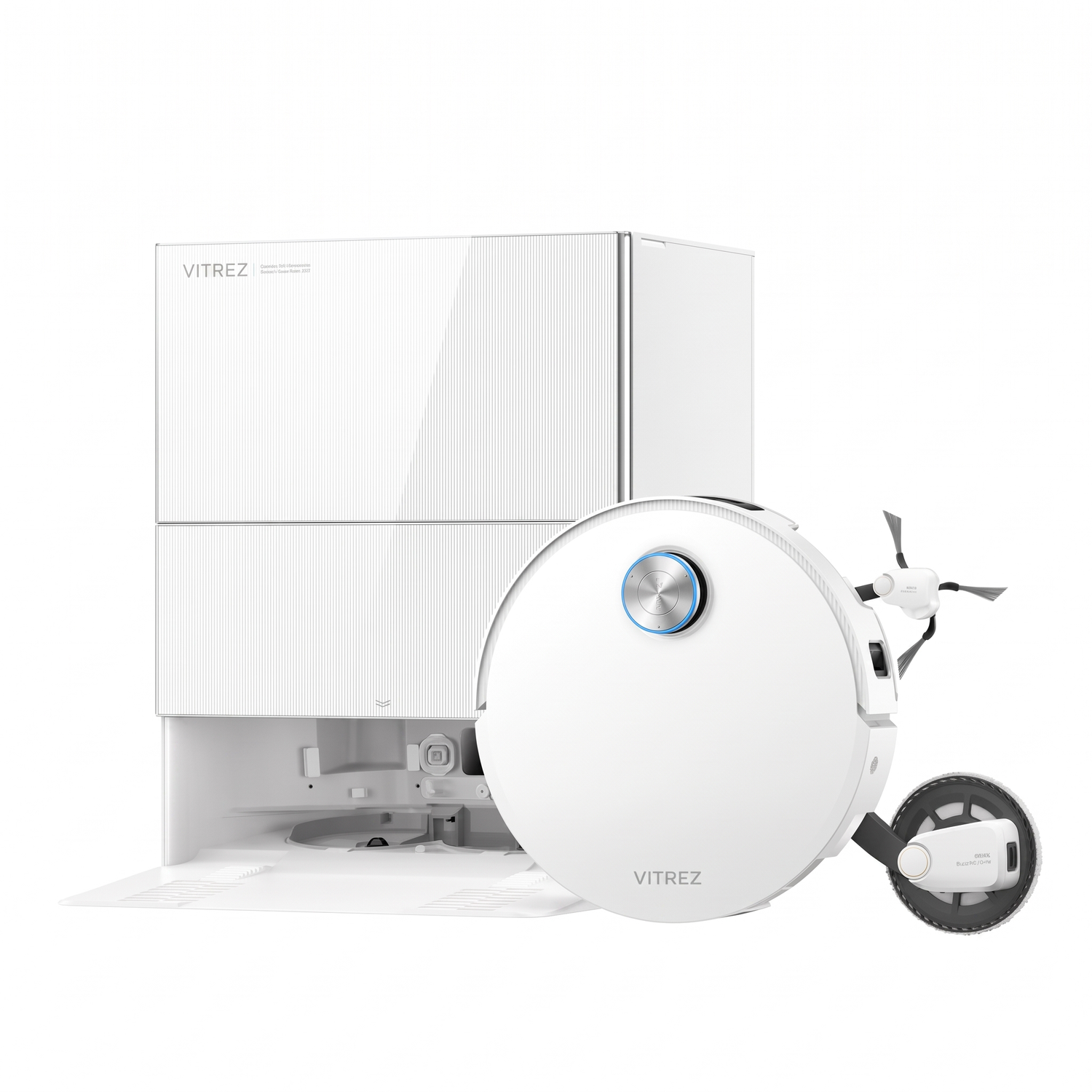 Robot Aspirador Vitrez V60 Ultra Branco com estacao